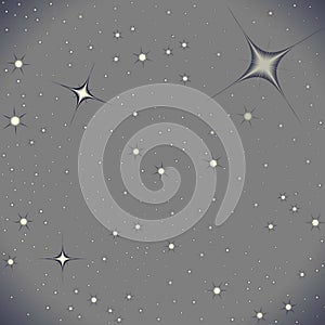 Background with stars - Gray