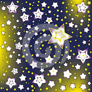 Background stars in the night sky