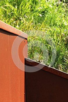 Background steel metal corten steel rusted