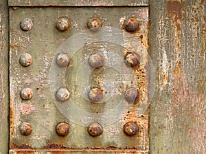 Background with steel rivets