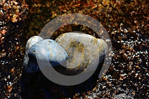 Background stones in water