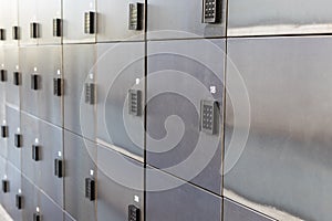 Background from the storage rooms with combination locks