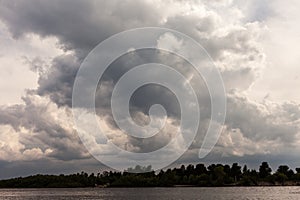 Background of storm clouds before a thunder-storm