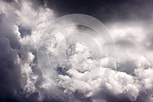 Background of storm clouds before a thunderstorm