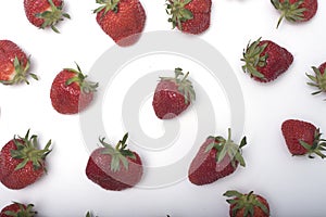 Background with strawberries