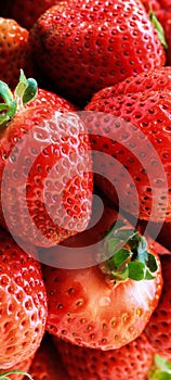 Background of strawberries, vertical image photo