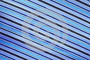 Background striped blue fabric. Texture patterns materials.