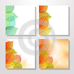 Background with stylize autumn leaves