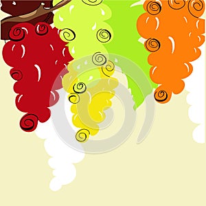 Background with stylized grape