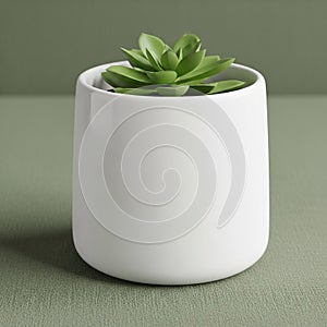 The background and surface are light green, complementing the plant's