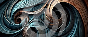 Background with swirling dark silver, bronze metalic design photo