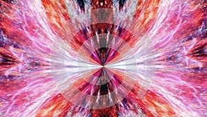 Background symmetric colorful vibrant grunge hyperspace tunnel animation