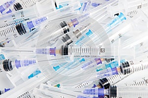 Background of syringes