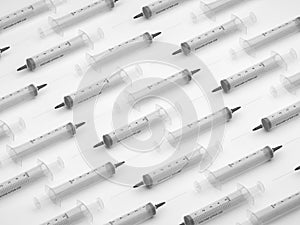 Background with syringes for injection