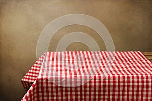 Background with table and tablecloth photo