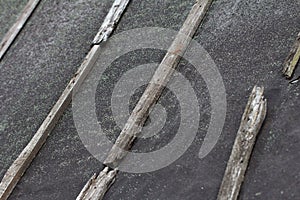 Background of tar paper on the roof