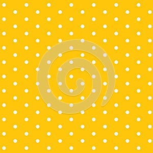 Background template design with white polkdots on yellow