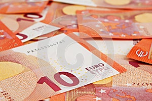 Background of ten euros notes