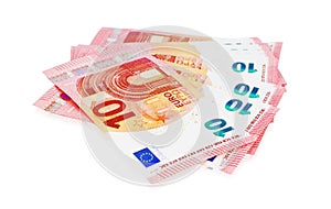 Background of ten euros notes