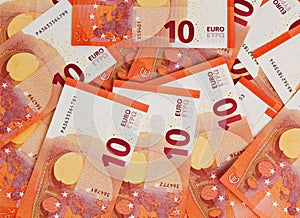 Background of ten euros notes