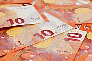 Background of ten euros notes