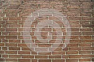 Background of terracotta decorative brick wall. Textures backgrounds