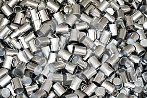 Background texture of aluminium cans
