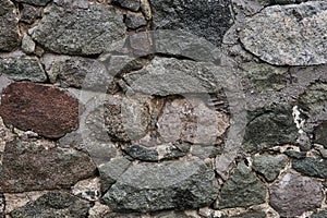 Background, texture - ancient masonry at the base of the castle