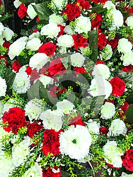 Background and texture of artificial flowers