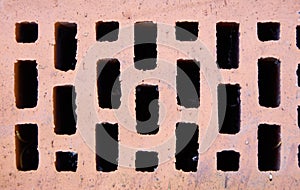 Background, texture, terracota brick holes, design element photo