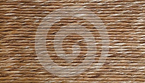 Background texture of brown natural reed twine