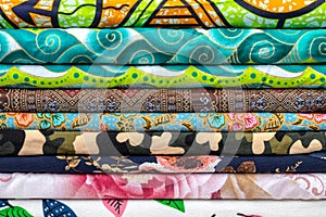 Background, texture, colorful fabric, different patterns