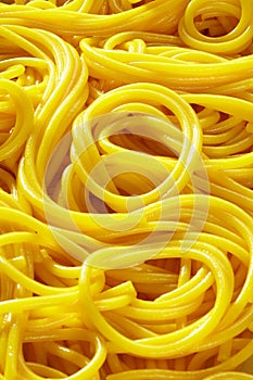 Background texture of cooked egg noodles
