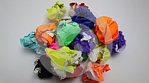 background and texture of crumpled colored paper.