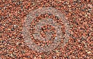 Background texture of expanded clay pellets