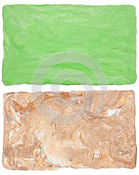 Background texture or frame abstract art of mold clay hand craft