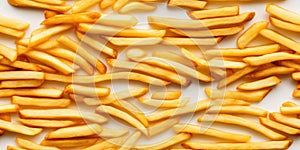 Background texture of golden French fries or Pommes Frites