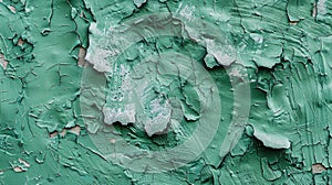 Background texture of green rough filler plaster on a facade wall. Ai Generated
