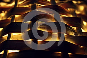 Background texture of handmade interlaced cane mat. woven cane.