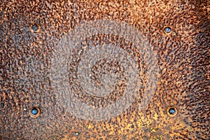 Background texture image of rusty iron or steel plate