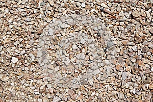 Background texture of light brown rough gravel