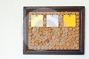 Background texture made from empty cork memo board