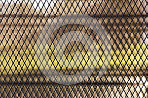 Background texture of the metal mesh fence