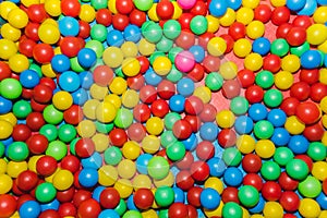 Background texture of multi-colored plastic balls