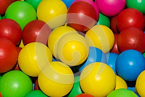 Background texture of multi-colored plastic balls