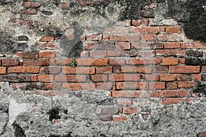 background texture old brown brick cement walls art postcard style