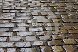 Background texture of old coblestone road