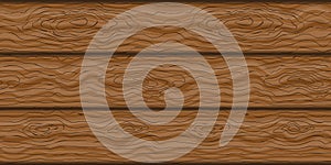 Background, texture of old wood. Brown wood planks.Vector illustration