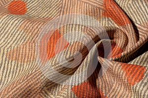 Background texture, pattern. brown cloth. Textured surface with