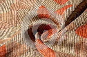 Background texture, pattern. brown cloth. Textured surface with